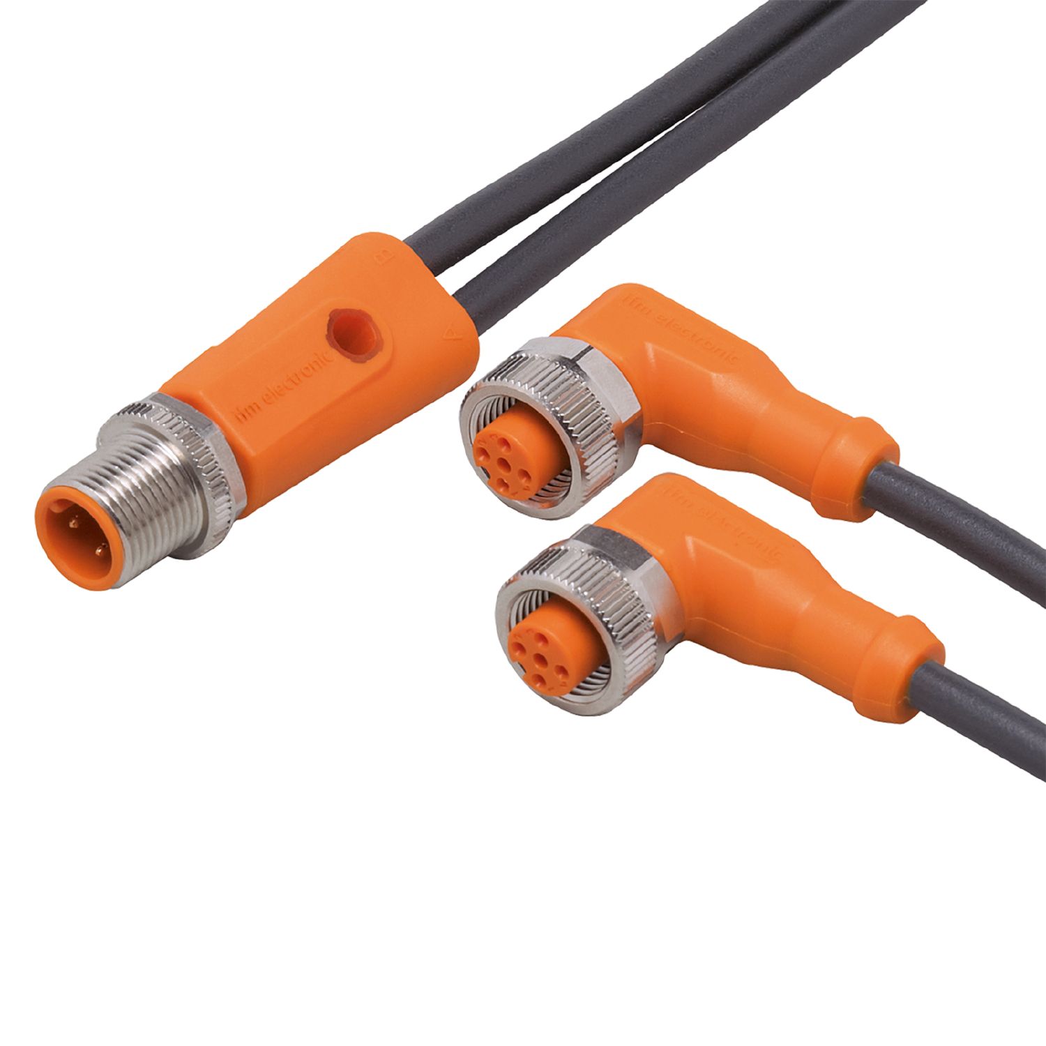 Cable en Y connecteur C M12 DROIT - Connecteur femelle A/B M12 coude EVC496