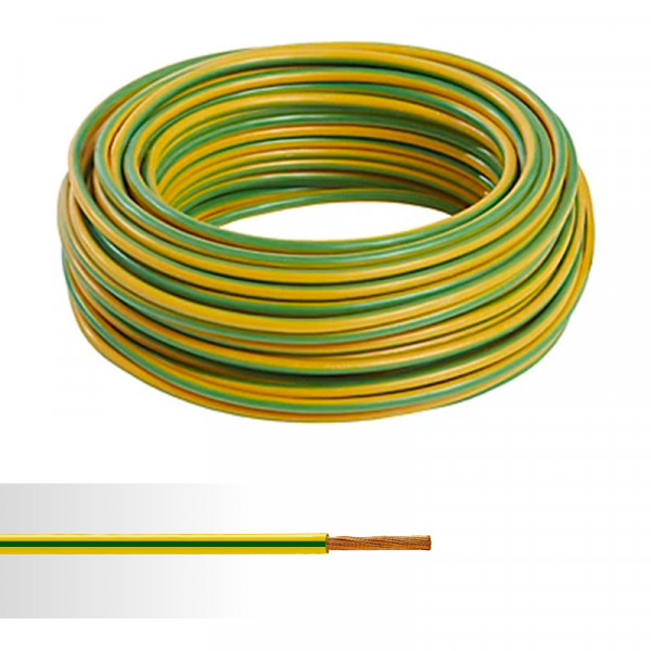 Câble vert-jaune souple de 1x16 mm²