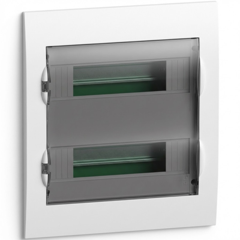 Coffret encastré 24 modules - Porte fumée Easy9