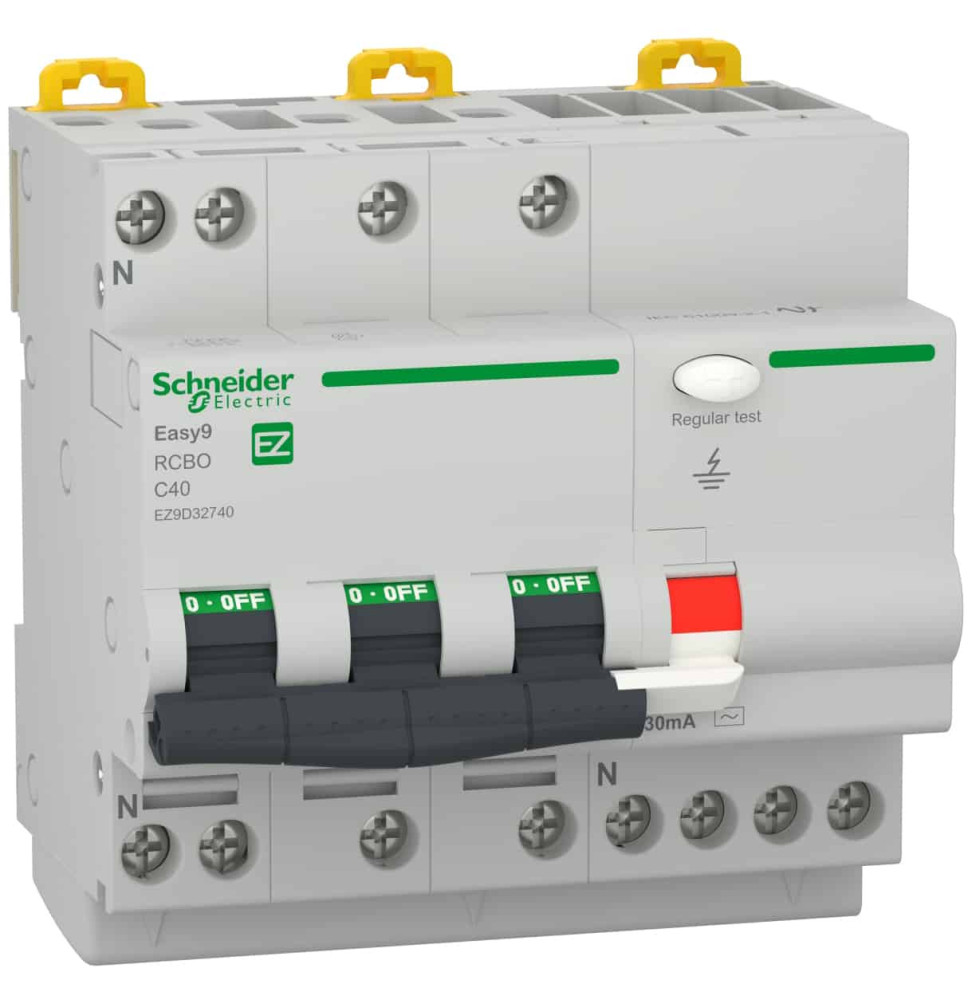Disjoncteur différentiel Easy9 4,5kA 3P+N C-40A, 300mA