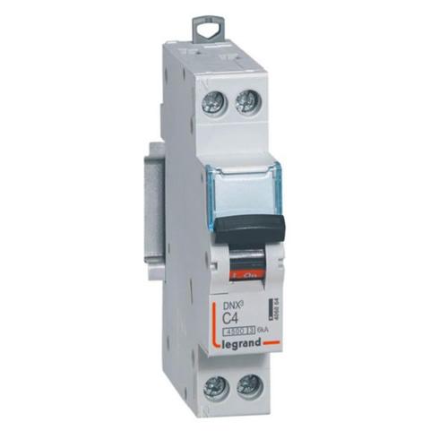 Disjoncteur DNX³4500 6kA - 1P+N 230V~ 4A courbe C