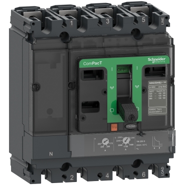 disjonteur ComPacT NSX100B, 25kA aà 415VAC, TMD 3PH 100A, 4P