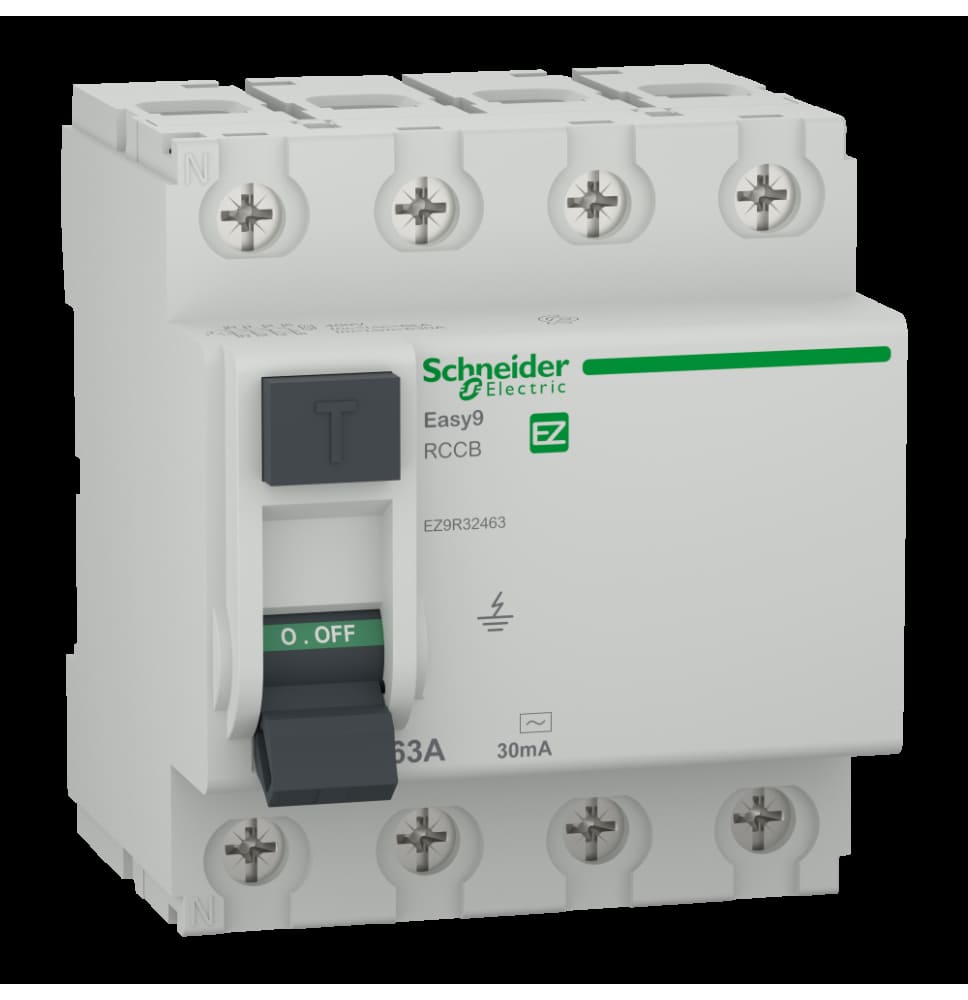 Interrupteur Différentiel Easy9 XP RCCB 4P 63A AC, 30mA