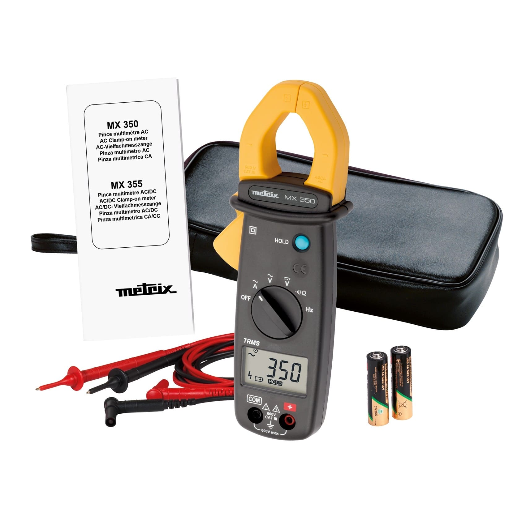 Pince mutimetre metrix mx350 AC TRMS AC 400A - Genielec sarl