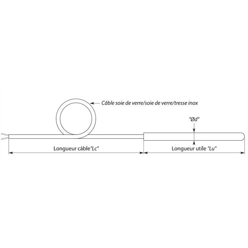 Sonde de température -50 A 450°C PT100 - Genielec sarl